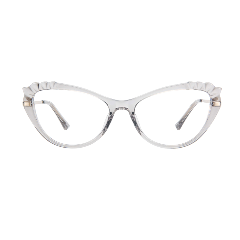 Cat Eye Prescription Glasses with Diamond Cutting Design