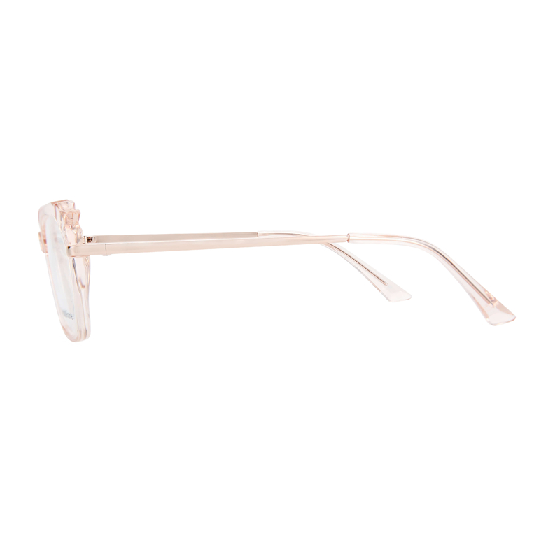 Women's Cat Eye Plastic Eyeglasses with Diamond Cutting Design