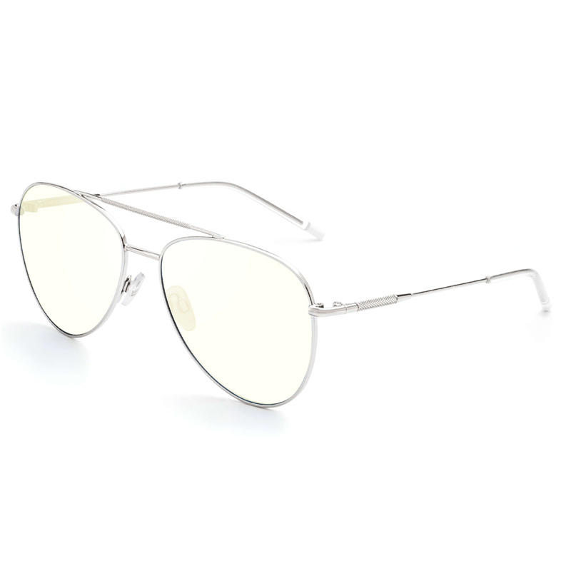Pilotenbrille aus Metall mit Blaulicht-Fliter-Brille