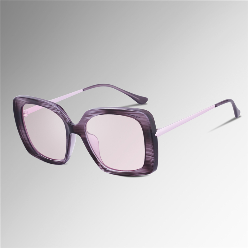 Großer quadratischer Kunststoffrahmen für Frauen mit blaulichtblockierender Brille
