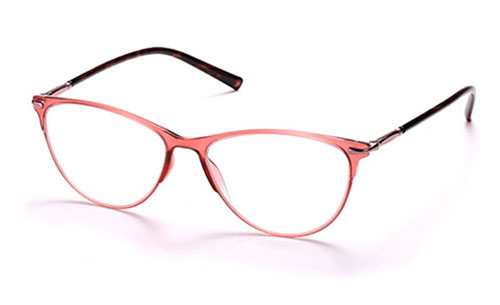 Super Thin and Lightweight Cat-Eye Glasses for Women - Super Durable ß-Plastic Optical Frame