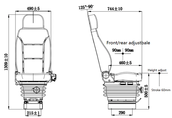 air suspension driver seat