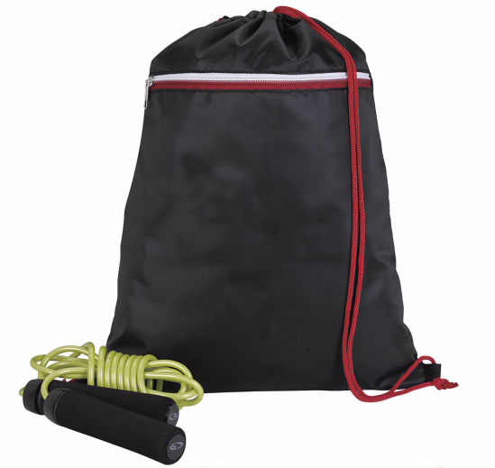 Contrast Zip Drawstring Backpack