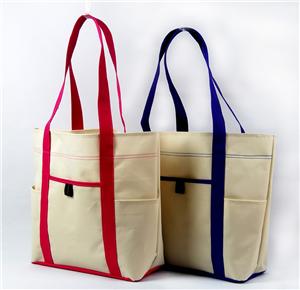 personalized beach bag with zipper