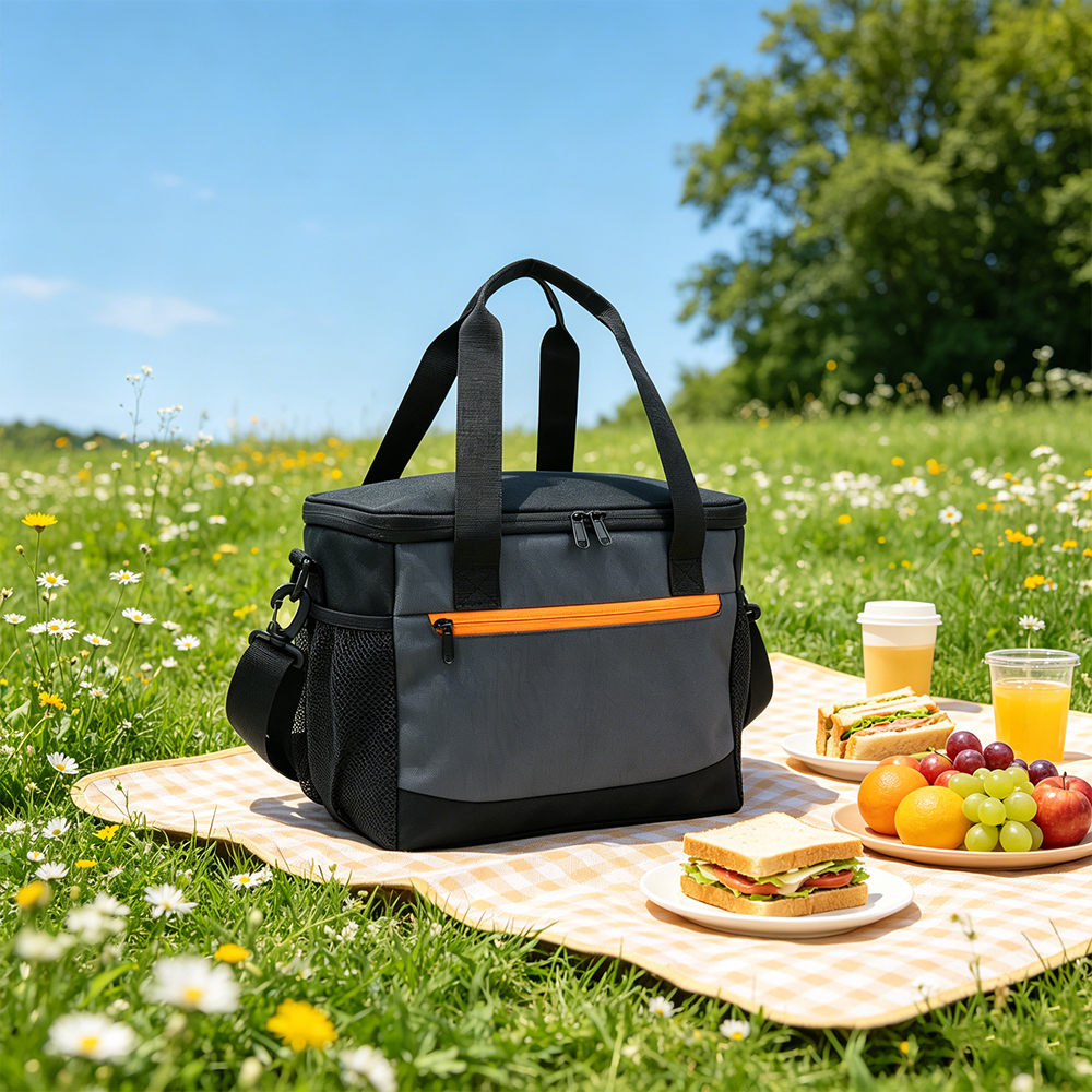 Large Insulated Cooler Bag Waterproof Lunch Tote with Front Zipper Pocket