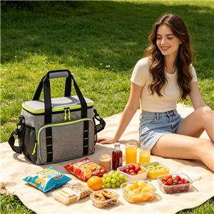 Bolsa térmica grande con aislamiento térmico – Bolsa impermeable con bolsillos delanteros y laterales.