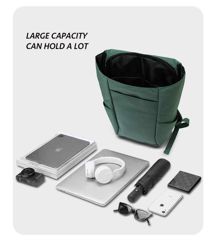 Sleek PU Leather Backpack