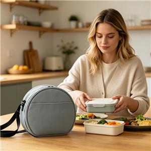 Runde, isolierte Kühltasche für den täglichen Gebrauch