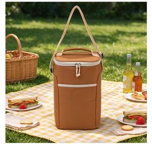 Sac isotherme pour vin ambré, porte-bouteilles double