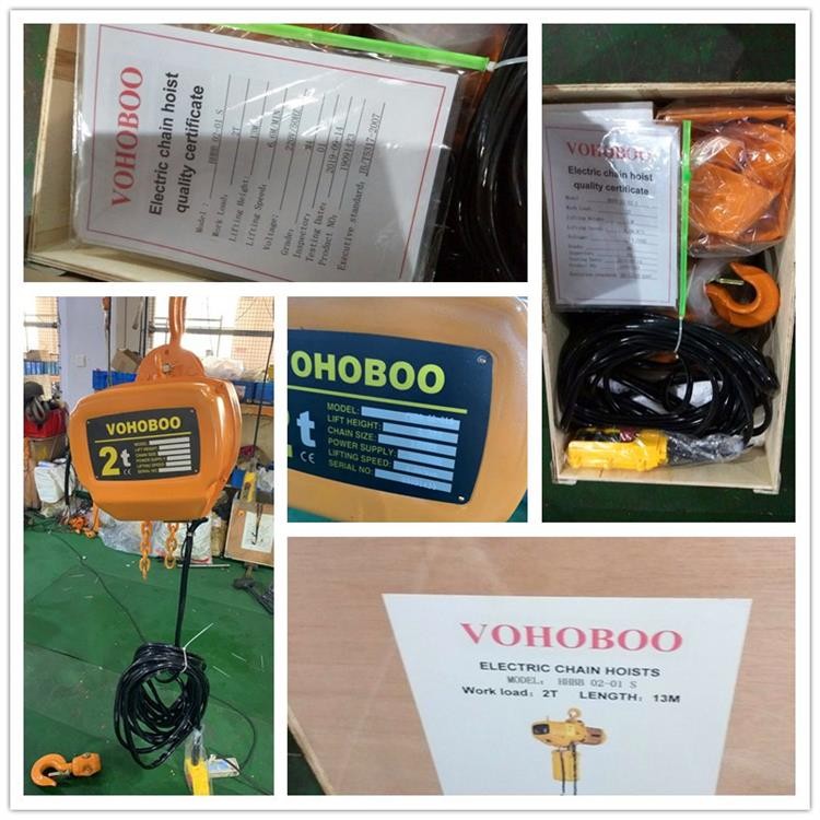 2 ton Electric Chain Hoist with Remote Control Factory