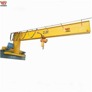 Column Mounted Jib Crane with Wide Working Range and Stable Rotation for Loading and Unloading