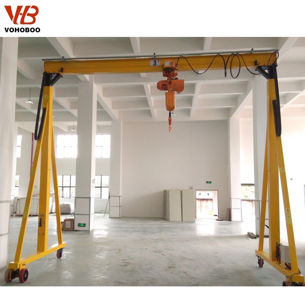 Workshop portable mobile lifting gantry crane
