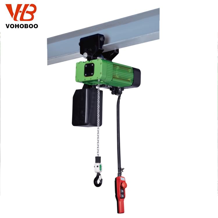 2 years Warranty Cheap Price 0.125T to 6.3T Electric Chain Hoist With Fixed Type Trolley Type Low-headroom Type Factory