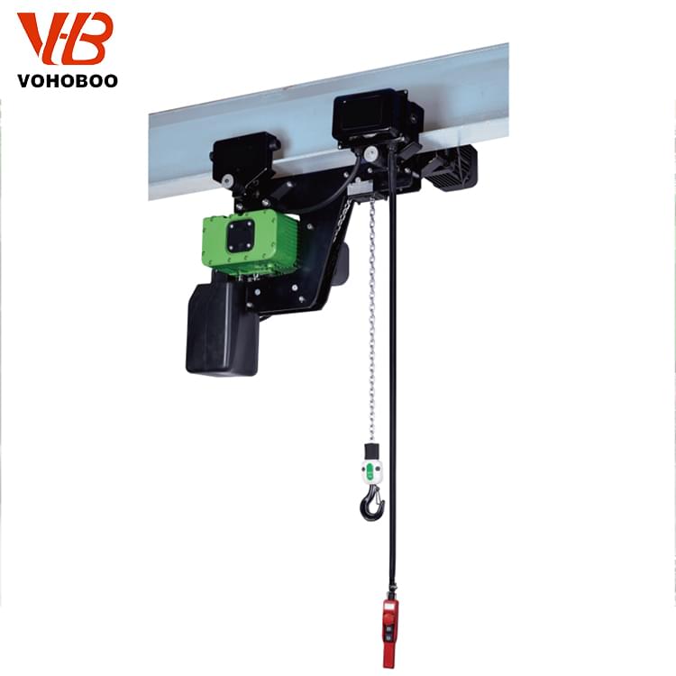 2 years Warranty Cheap Price 0.125T to 6.3T Electric Chain Hoist With Fixed Type Trolley Type Low-headroom Type Factory