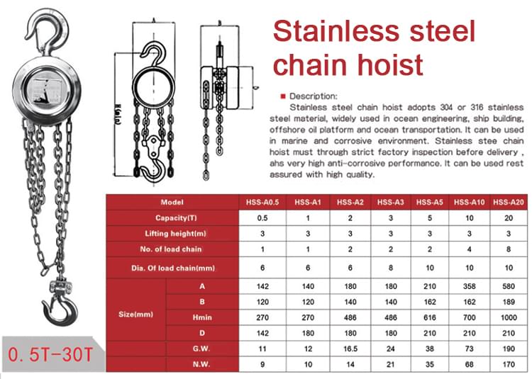 stainless steel hoist