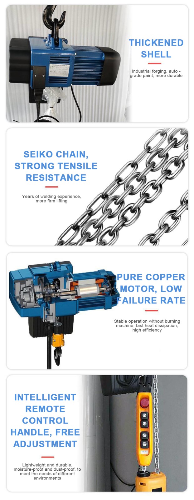 Trave type electric chain hoist