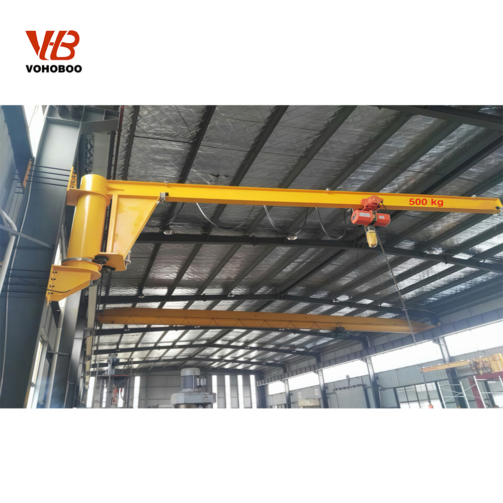 Floor-Mounted Jib Crane with Electric Hoist