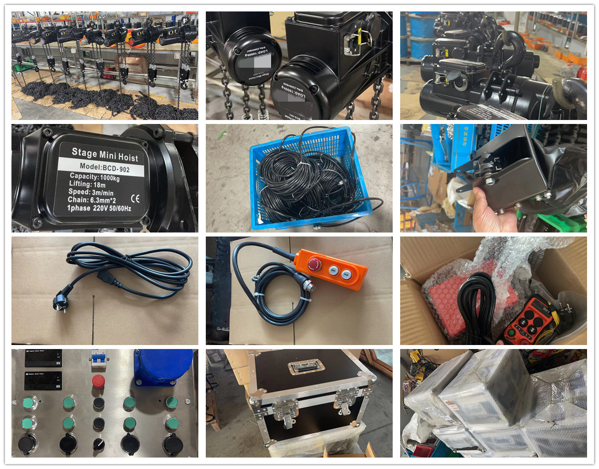 500kg Low-Noise Stage Mini Electric Chain Hoist Factory