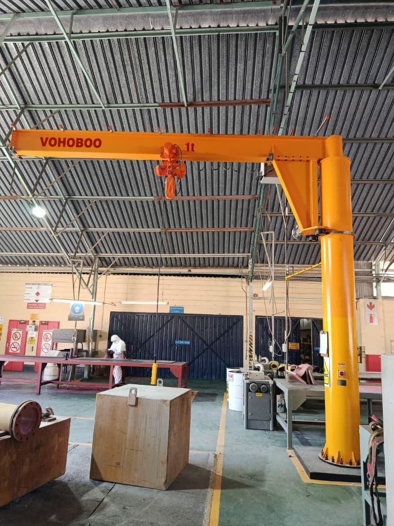 VOHOBOO Jib Cranes Successfully Put into Operation at Namibian Factory, Showcasing Efficiency and Reliability