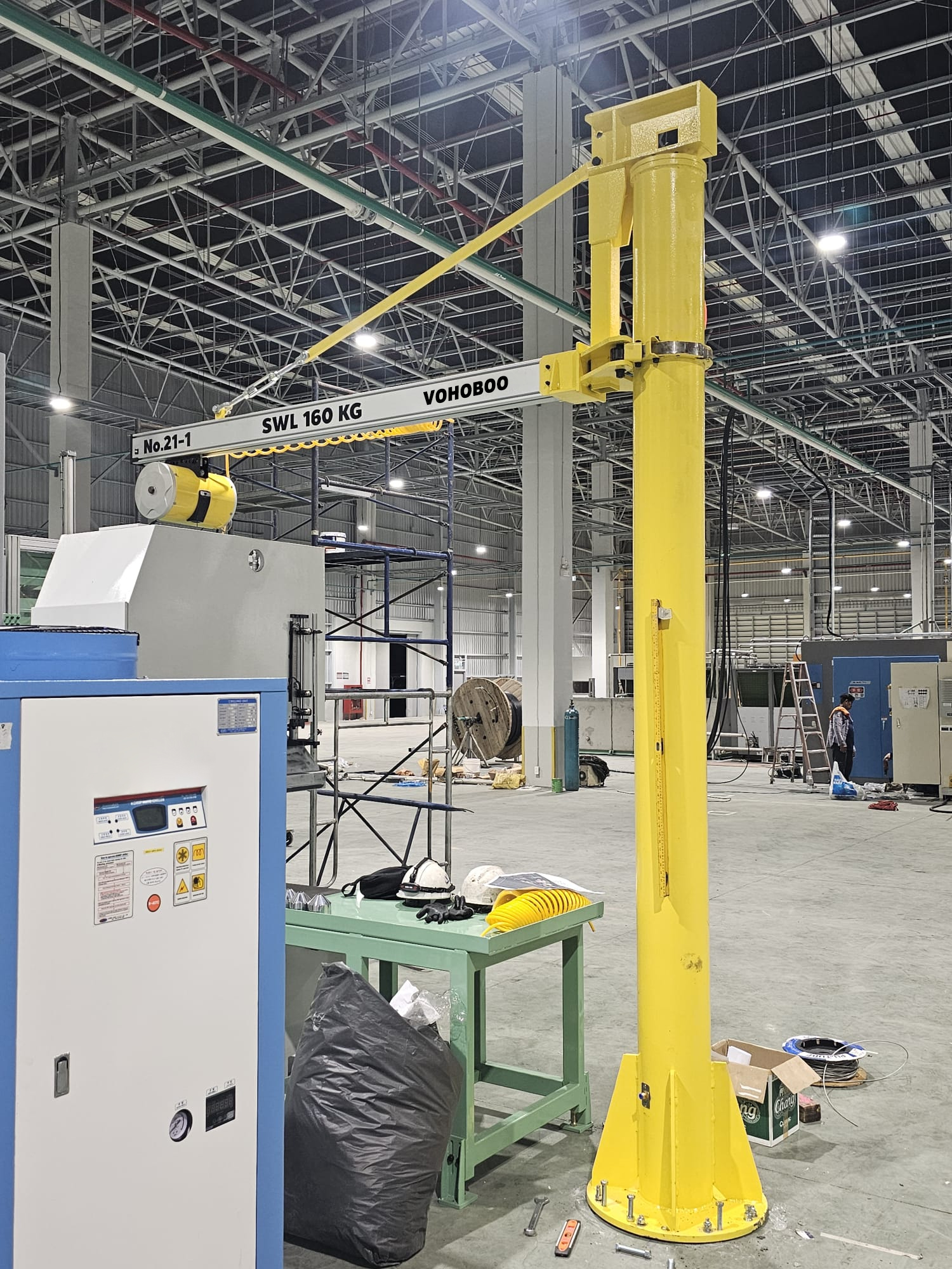 VOHOBOO Tension-Type Jib Crane Successfully Installed in South Korea Factory