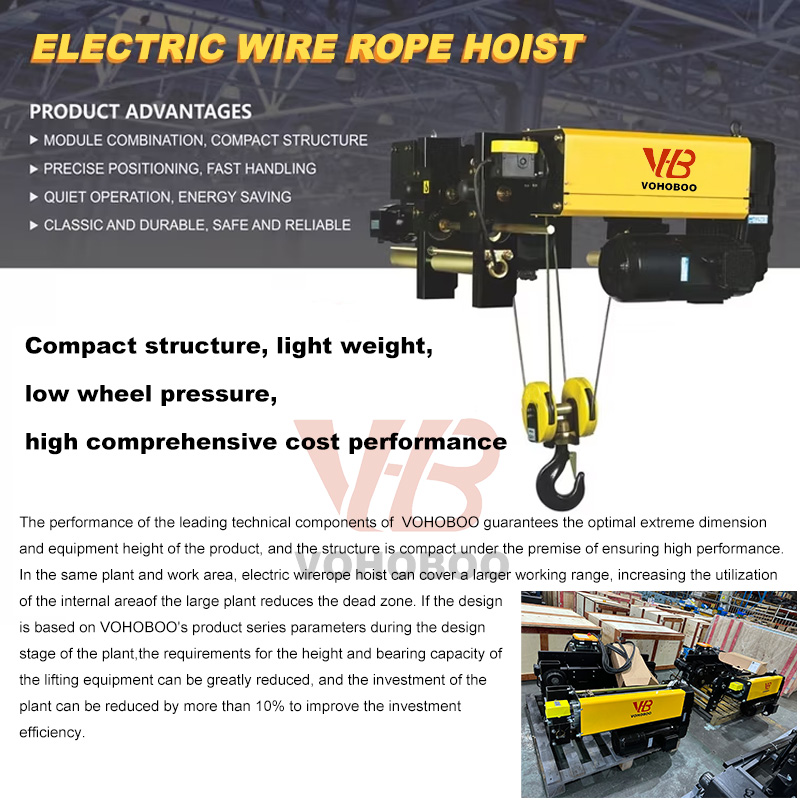 Electric European Wire Rope Hoist with Precise Control and Stable Lifting Performance Factory