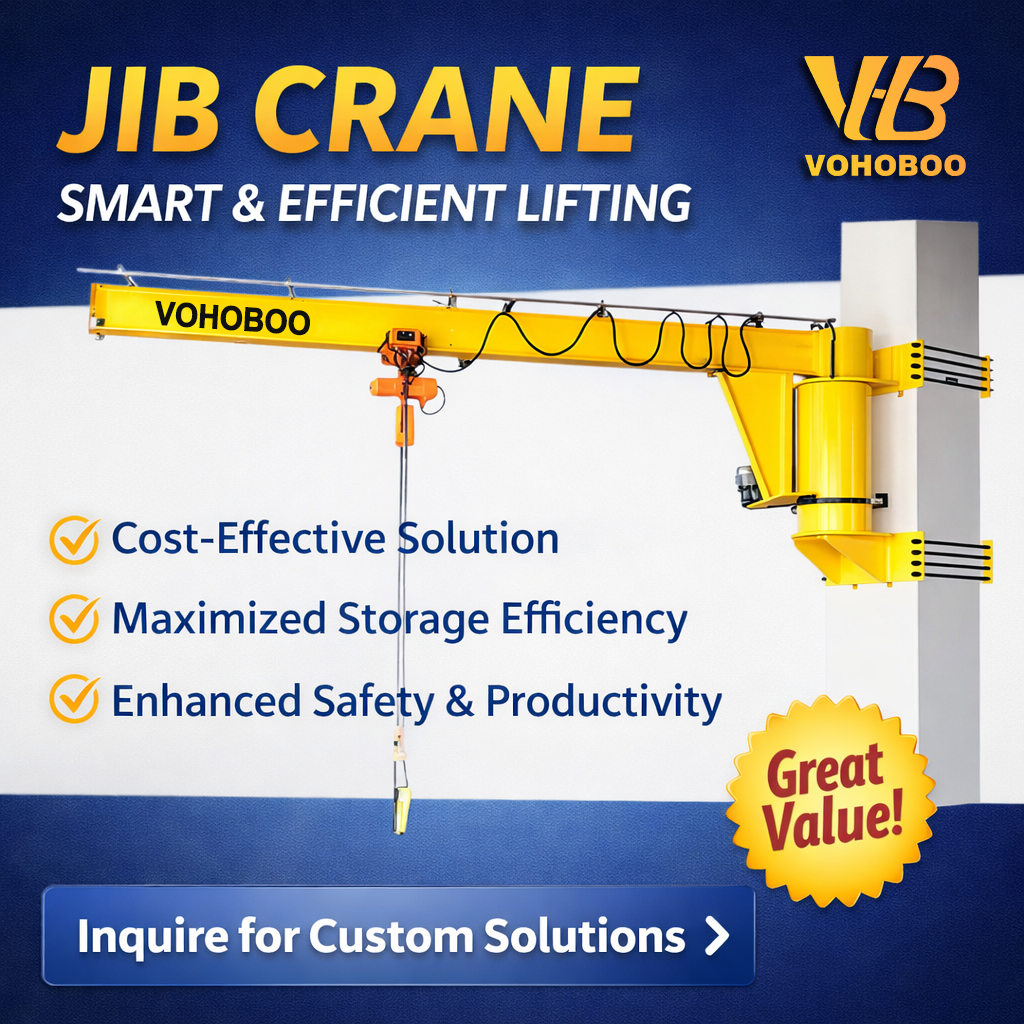 Space Saving Wall Mounted Cantilever Jib Crane with Customized Bracketry for Confined Factory Areas Factory