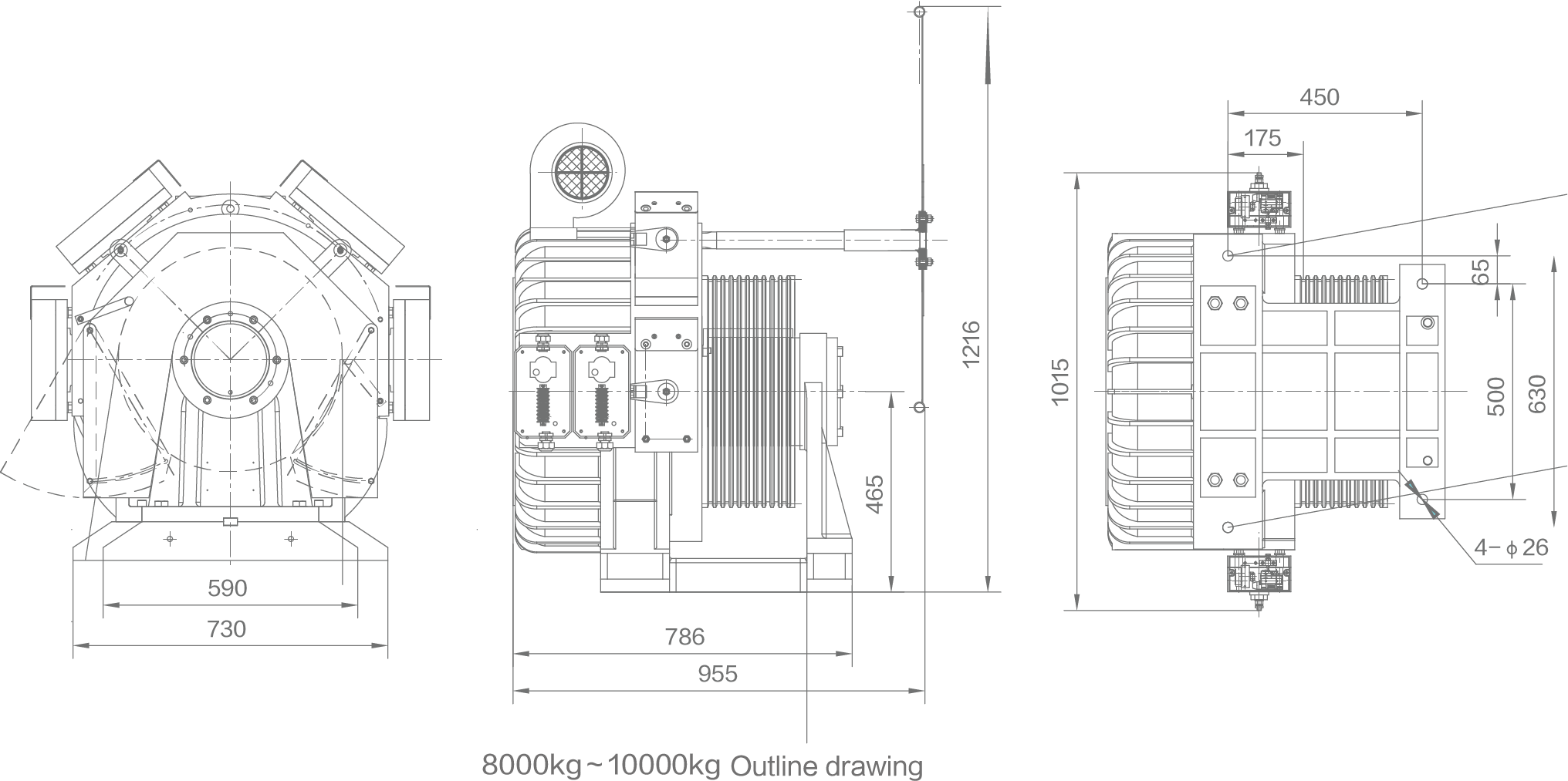 freight elevator motor