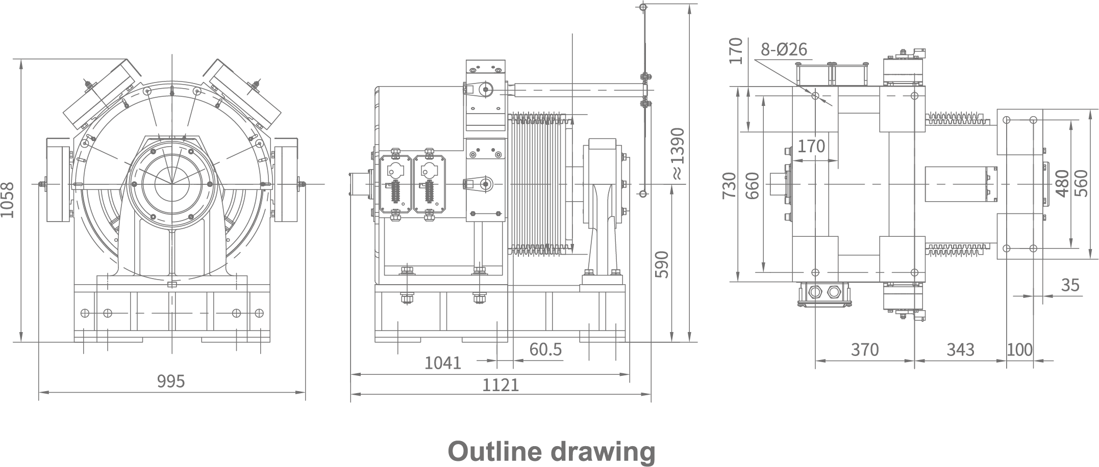 freight elevator motor