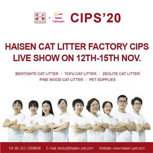 2020CIPS Haisenpt CIPS 온라인 고양이 쓰레기 전시회 공장 라이브 방송