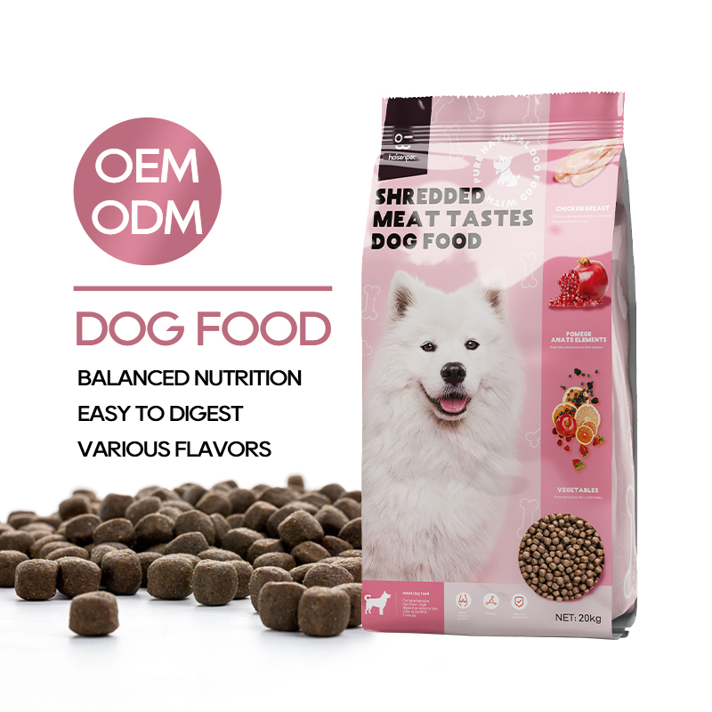 OEM ODM الصينية منخفضة السعر أغذية الحيوانات الأليفة نكهات مختلفة أشكال متعددة المحتوى طعام كلاب بالغ طعام جاف للكلاب الأليفة