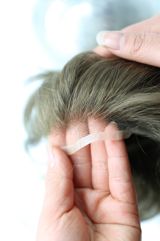 HXTL fornisce pezzi di capelli traspiranti per capelli umani in pizzo pieno per uomo