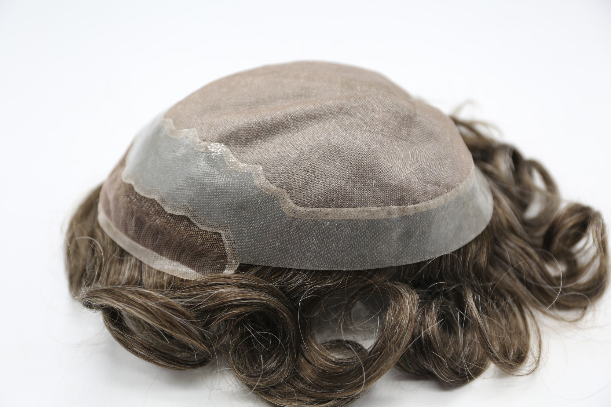 Mono Lace Front Durable Hair Ersatzsystem Herren Toupee Perücke