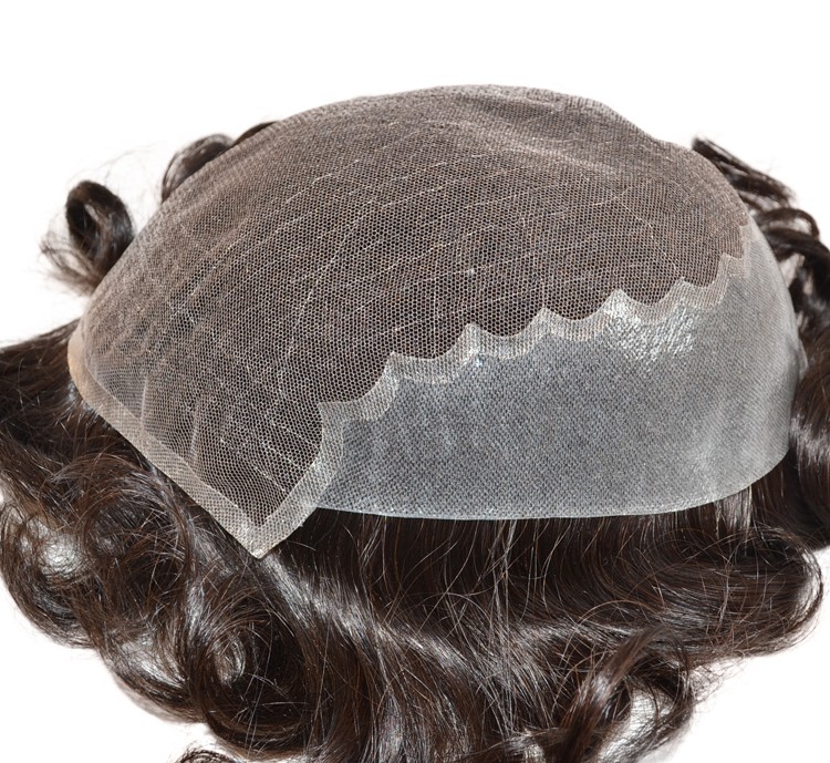 Einzigartiges entworfenes Poly-Back-Haarersatzsystem mit Spitzefront