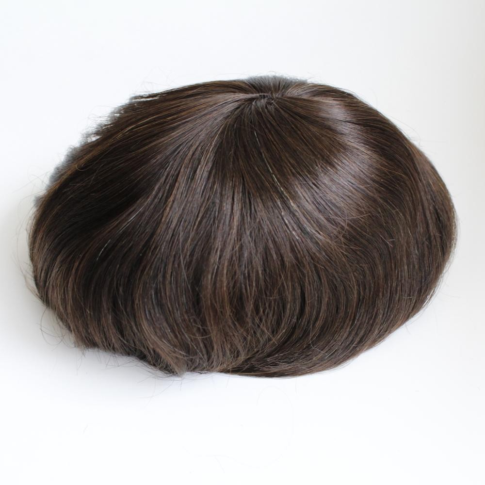 100% Human Hair Super Fine French Lace Front System Men's Toupee