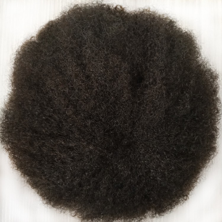All French Lace Natural Hairline Real Human Hair Afro Toupee