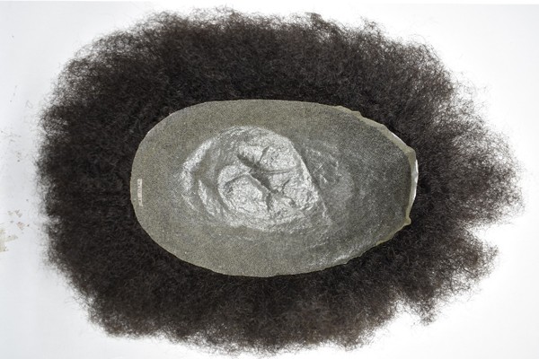 Cool Thin Skin Knotted Afro Hair System Hairpieces For Black Men