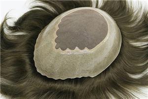 Scallop Hairline Durable Mono Top Mens Toupee Haarteile