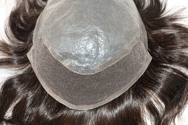 Συστήματα μαλλιών Σούπερ Λεπτός Δέρμα των ανδρών με δαντέλα μπροστά