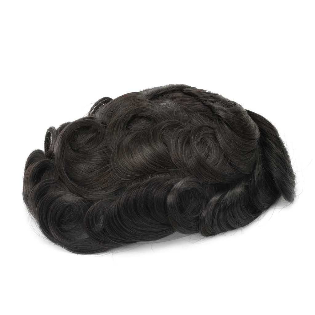 HXTL fornisce pezzi di capelli traspiranti per capelli umani in pizzo pieno per uomo