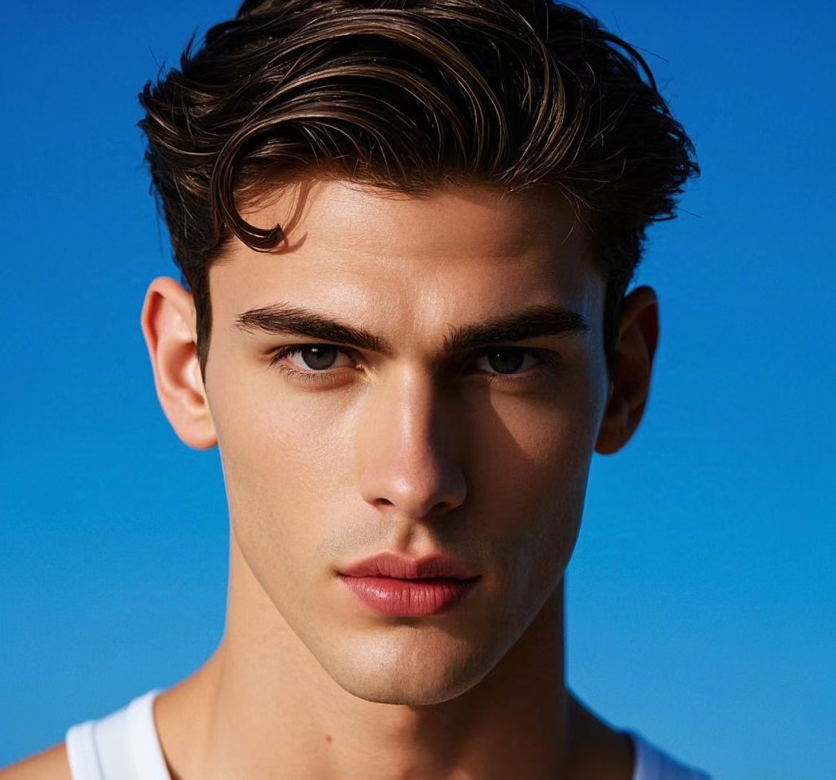 Ultra Thin Skin Hair All V Looped Hair System Mens Hairpiece