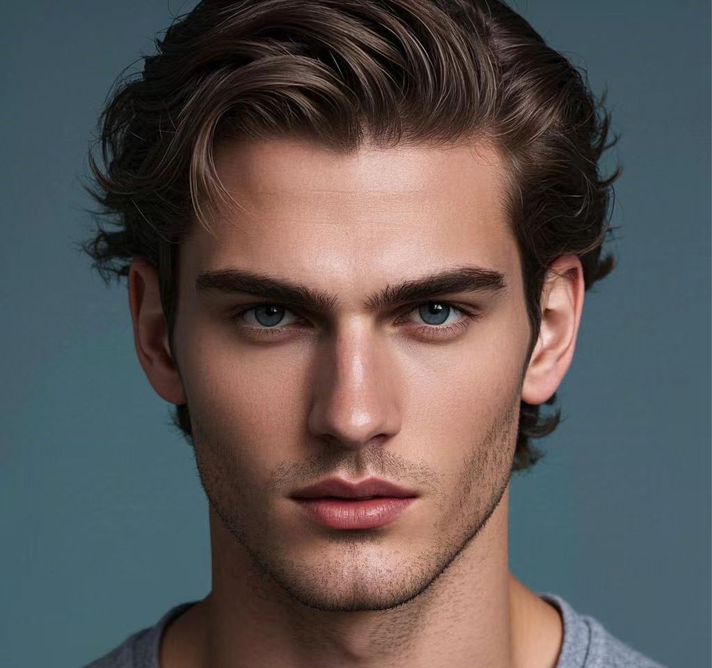 Mono Lace Front Durable Hair Ersatzsystem Herren Toupee Perücke