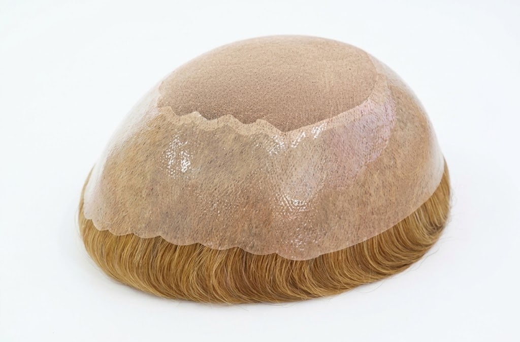 Poliéster de encaje francés natural alrededor de los postizos para hombre peluca peluquín