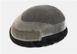 100% Echthaar Super Fine French Lace Front System Toupet für Männer