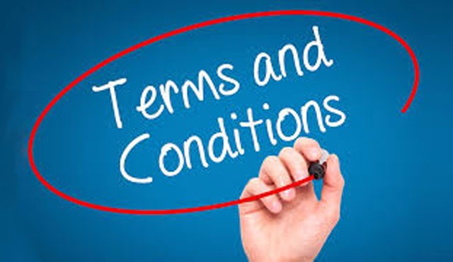 ข้อตกลงและเงื่อนไข