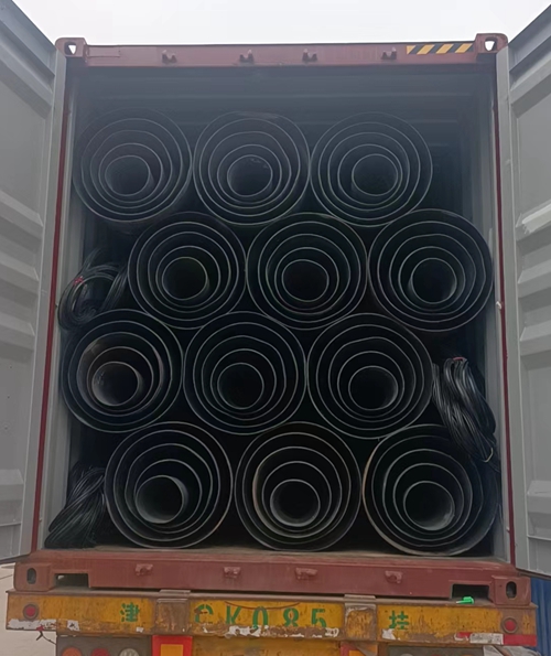 Envío de tubería de alcantarilla de doble pared de PE a Canadá