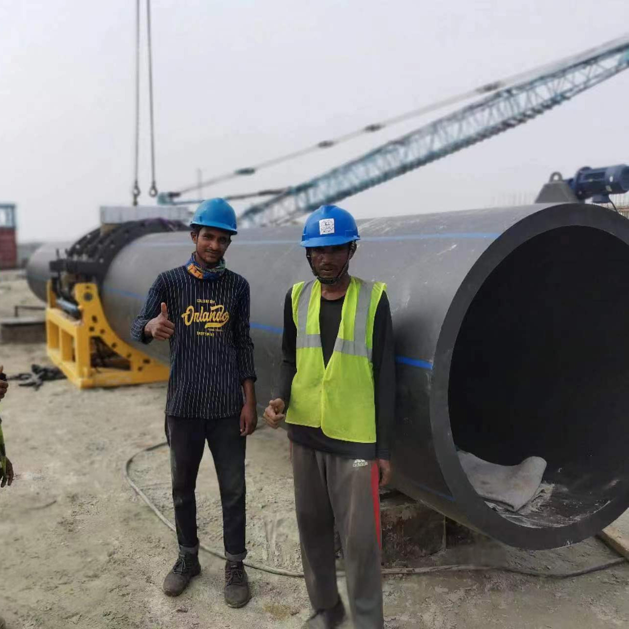 Tubo HDPE de 1600 mm para projeto de abastecimento de água na Ásia