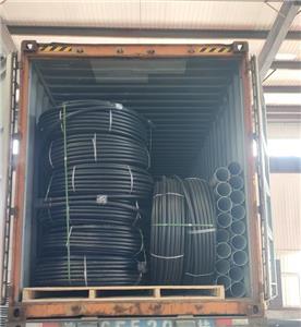 Tubo geotermico in PE spedito in Canada