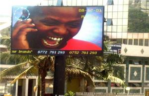 P16mm RGB full color advertising led display screen in Uganda