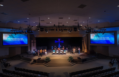 P4mm indoor led video wall project for church in U.S.A