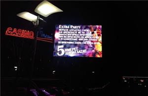 P10mm outdoor full color LED screen for Casino in Macedonia